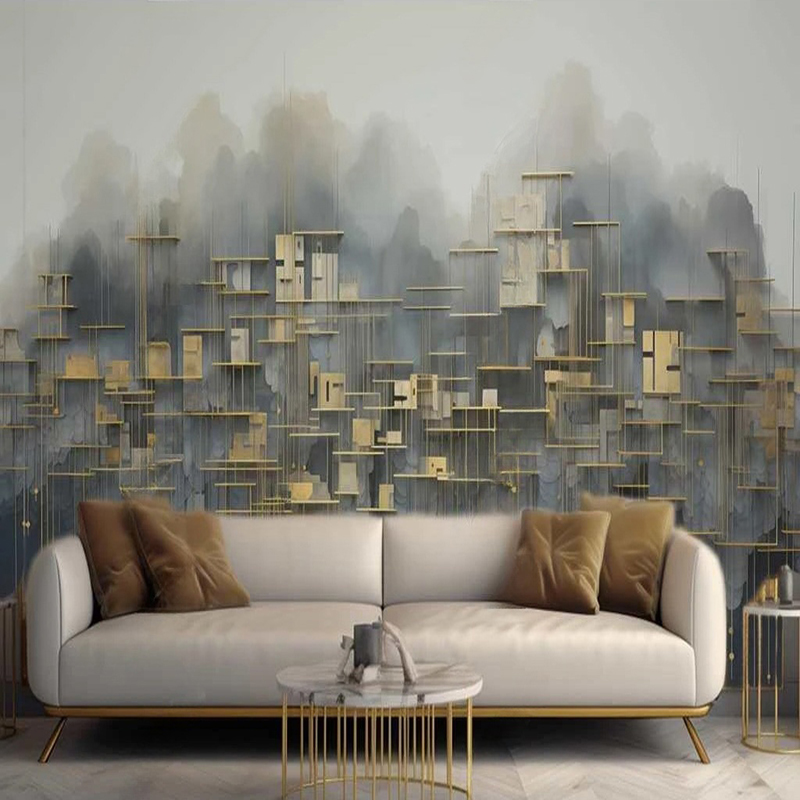 Home Textiles City - صورة مخصصة جدارية الطراز الحديث مجردة