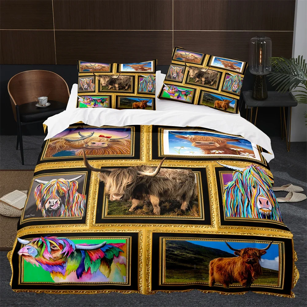 Highland Home Textiles - المرتفعات البقرة الماشية مزرعة الحيوان غطاء