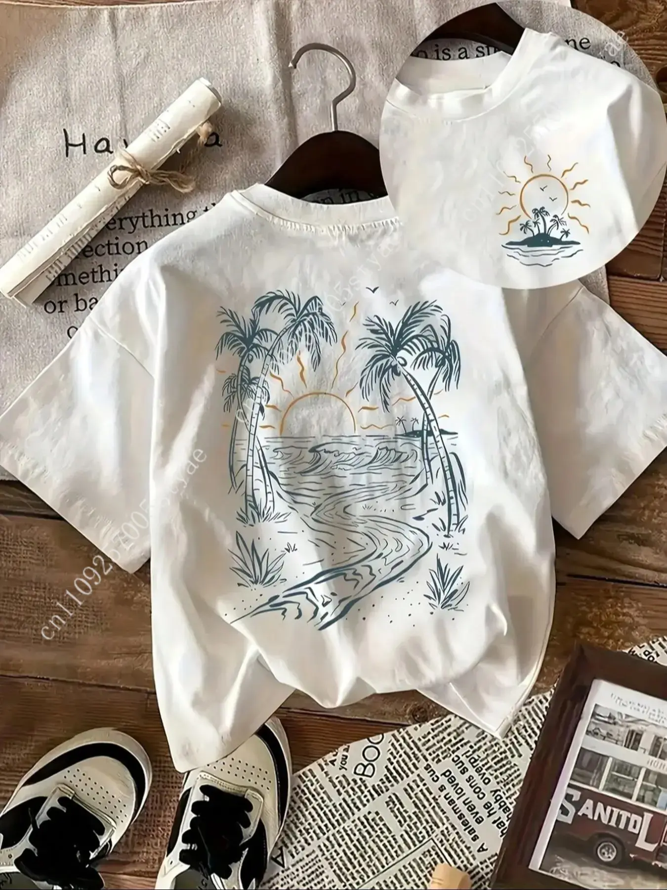Quilt Cotton Summer - تي شيرت نسائي برقبة دائرية مطبوع