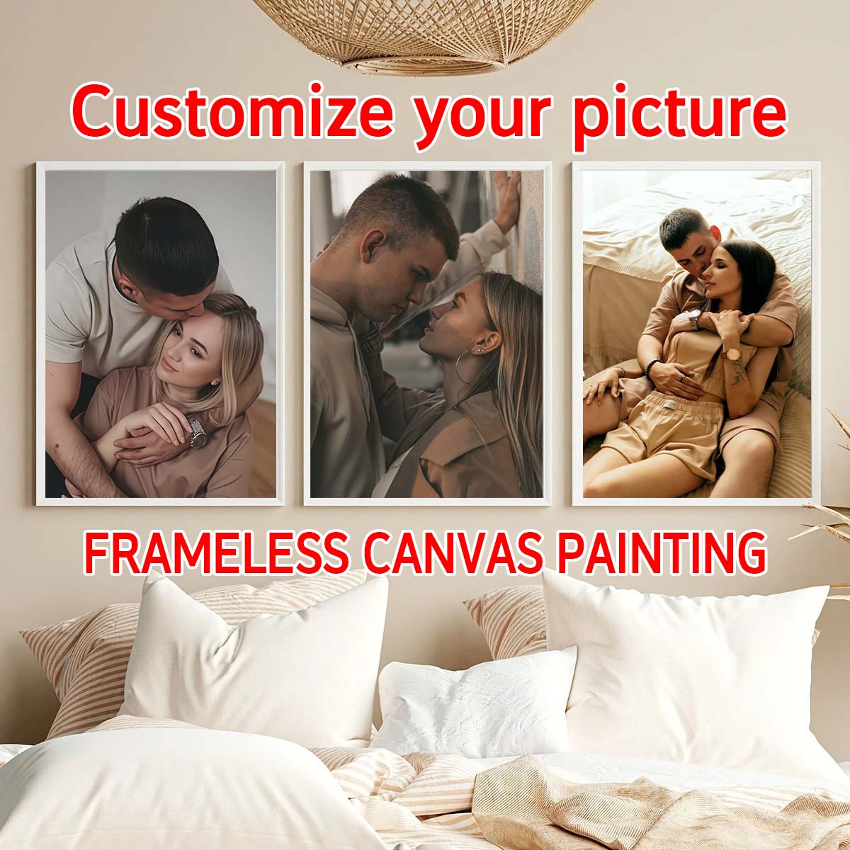 Home Textiles Photos - لوحة ثلاثية الأبعاد - إطار خشبي