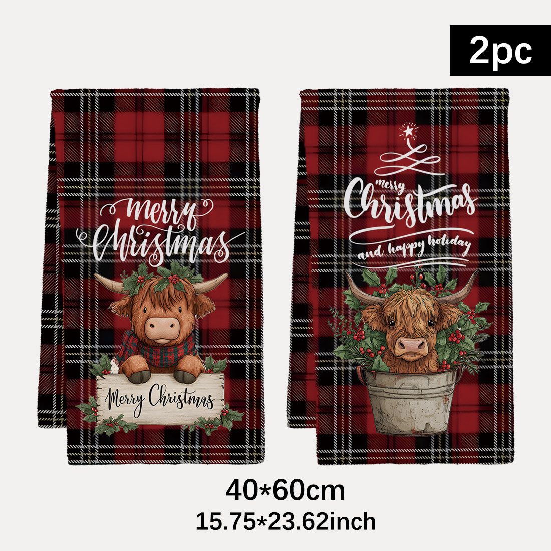 Highland Home Textiles - 40x60 سنتيمتر عيد الميلاد سلسلة شجرة