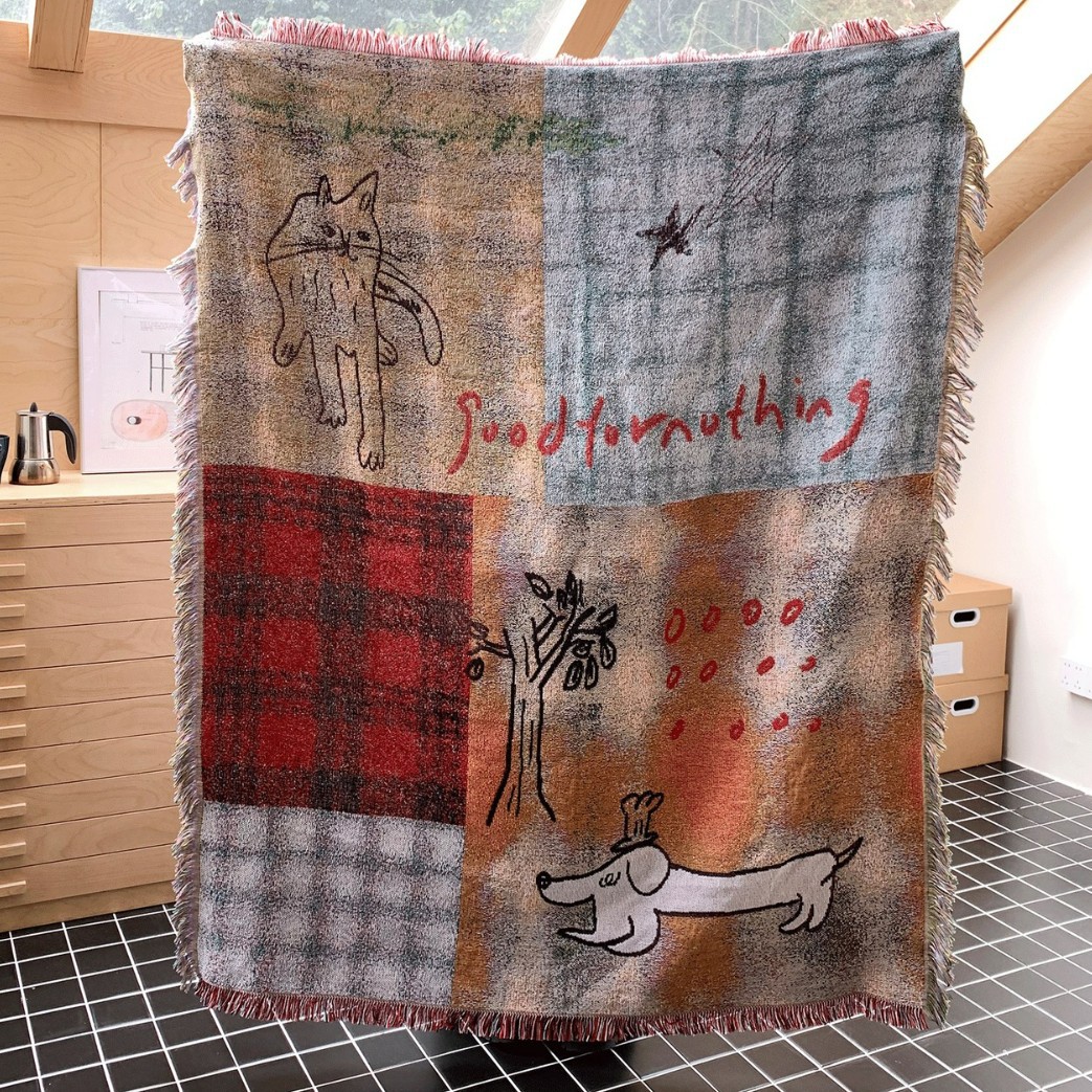 Home Textiles City - المنسوجات مدينة الأوسط القديمة منقوشة الكلب