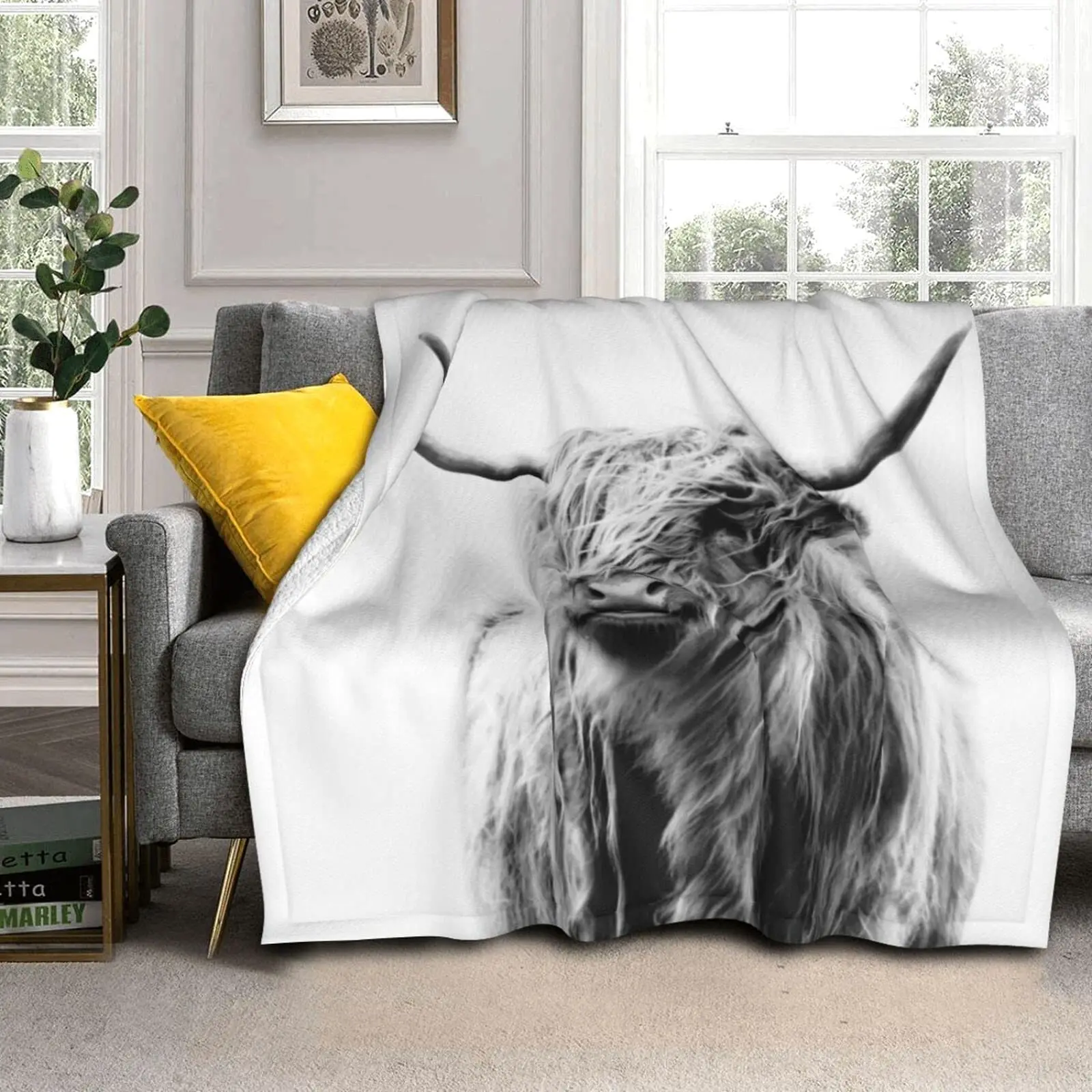 المرتفعات البقرة بطانية الحيوا - مراجعة Highland Home Textiles وسعره
