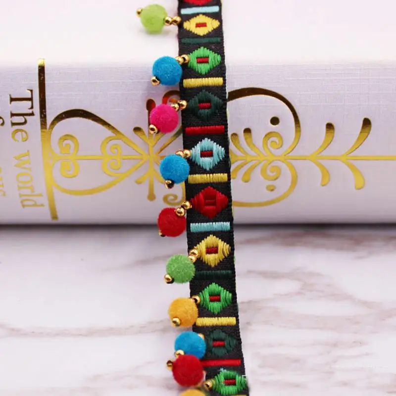 1 ياردة/مجموعة Pompom هامش تقل - مراجعة Home Ec Textiles وسعره
