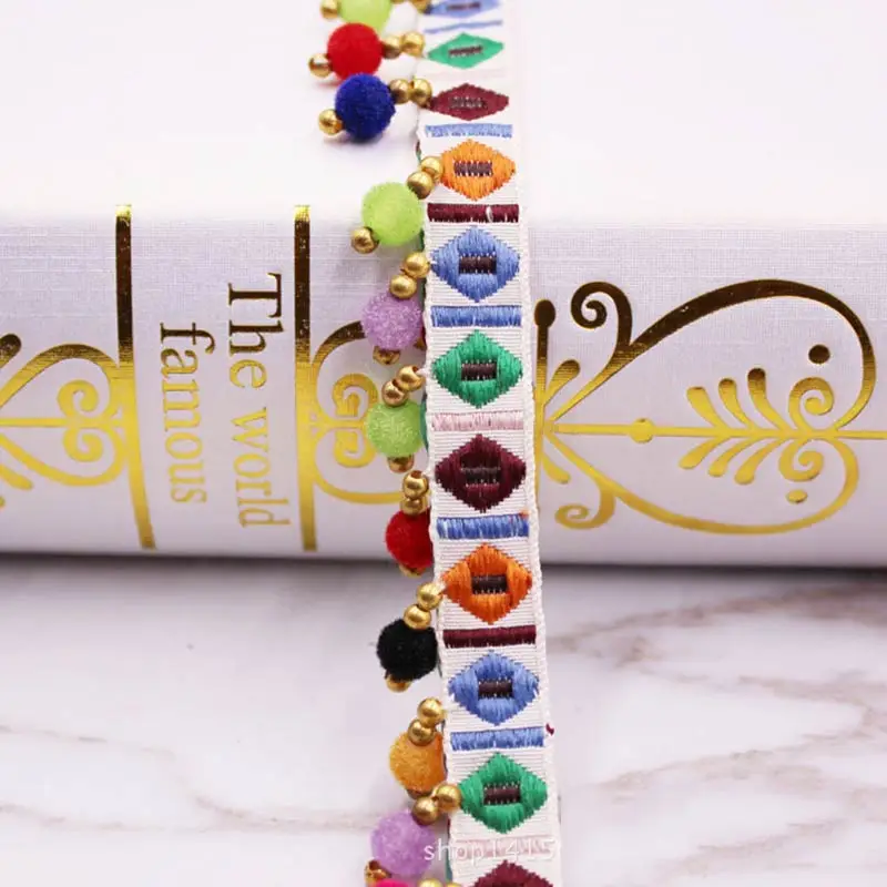 1 ياردة/مجموعة Pompom هامش تقل - مراجعة Home Ec Textiles وسعره