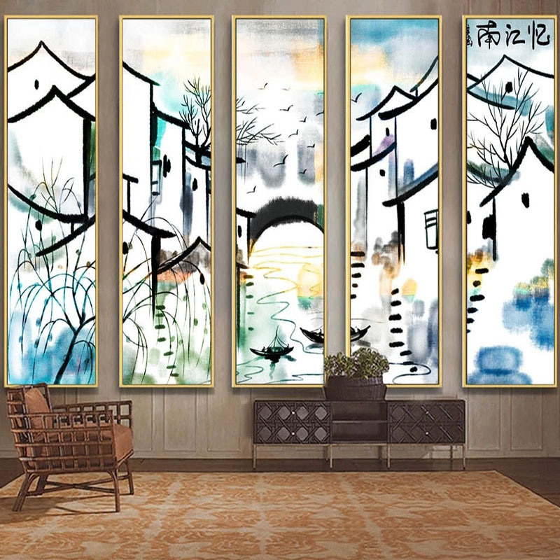 مخصص جدارية خلفية النمط الصيني - مراجعة Home Textiles City وسعره