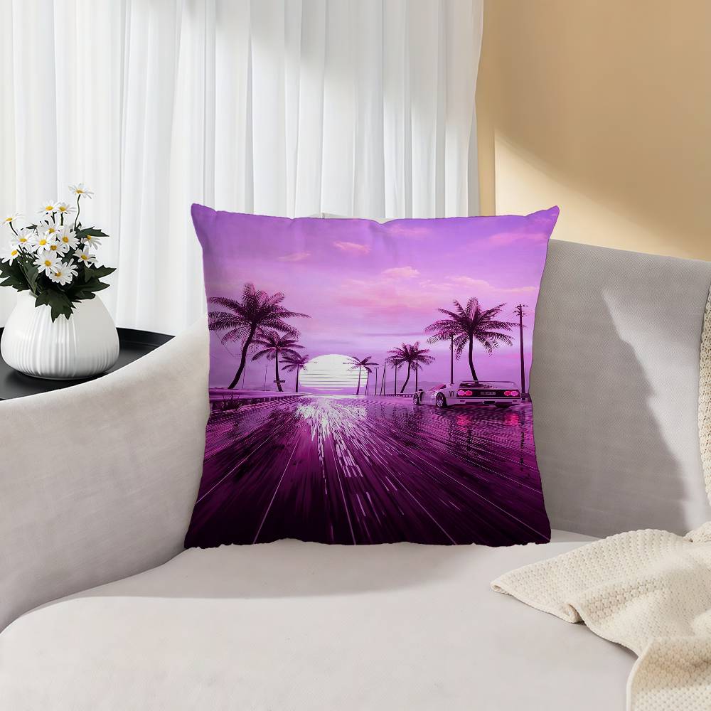 غطاء وسادة بتصميم مدينة ليلية  - مراجعة Home Textiles City وسعره