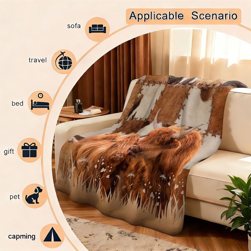 بطانية من الصوف والفانيلا بطبا - مراجعة Highland Home Textiles وسعره