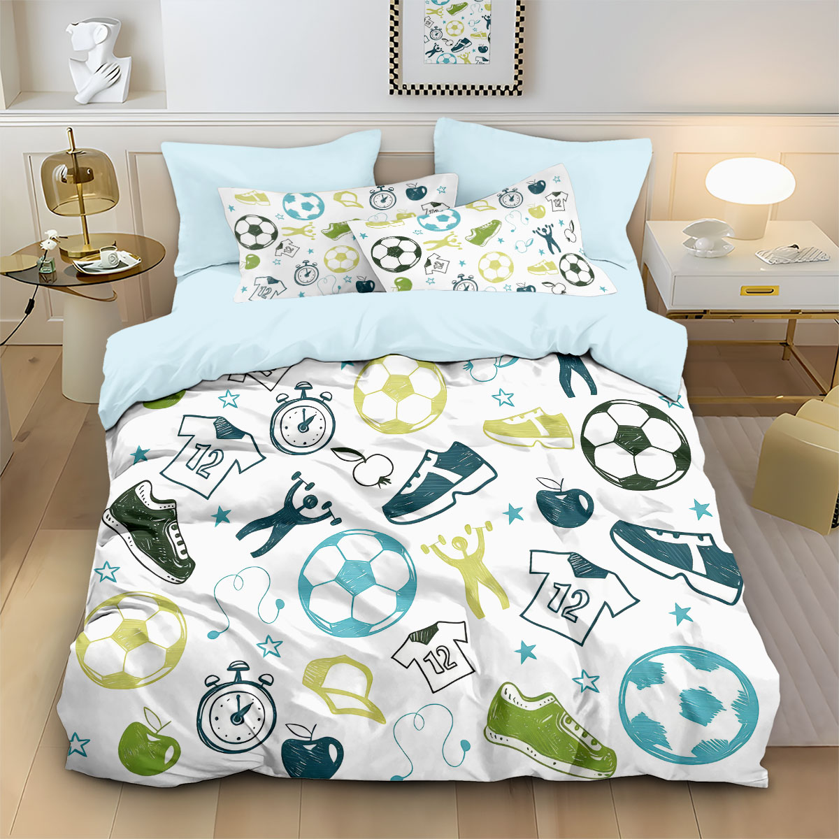 طقم غطاء لحاف بدون قلب مكون من - مراجعة Home Textiles Bedding وسعره