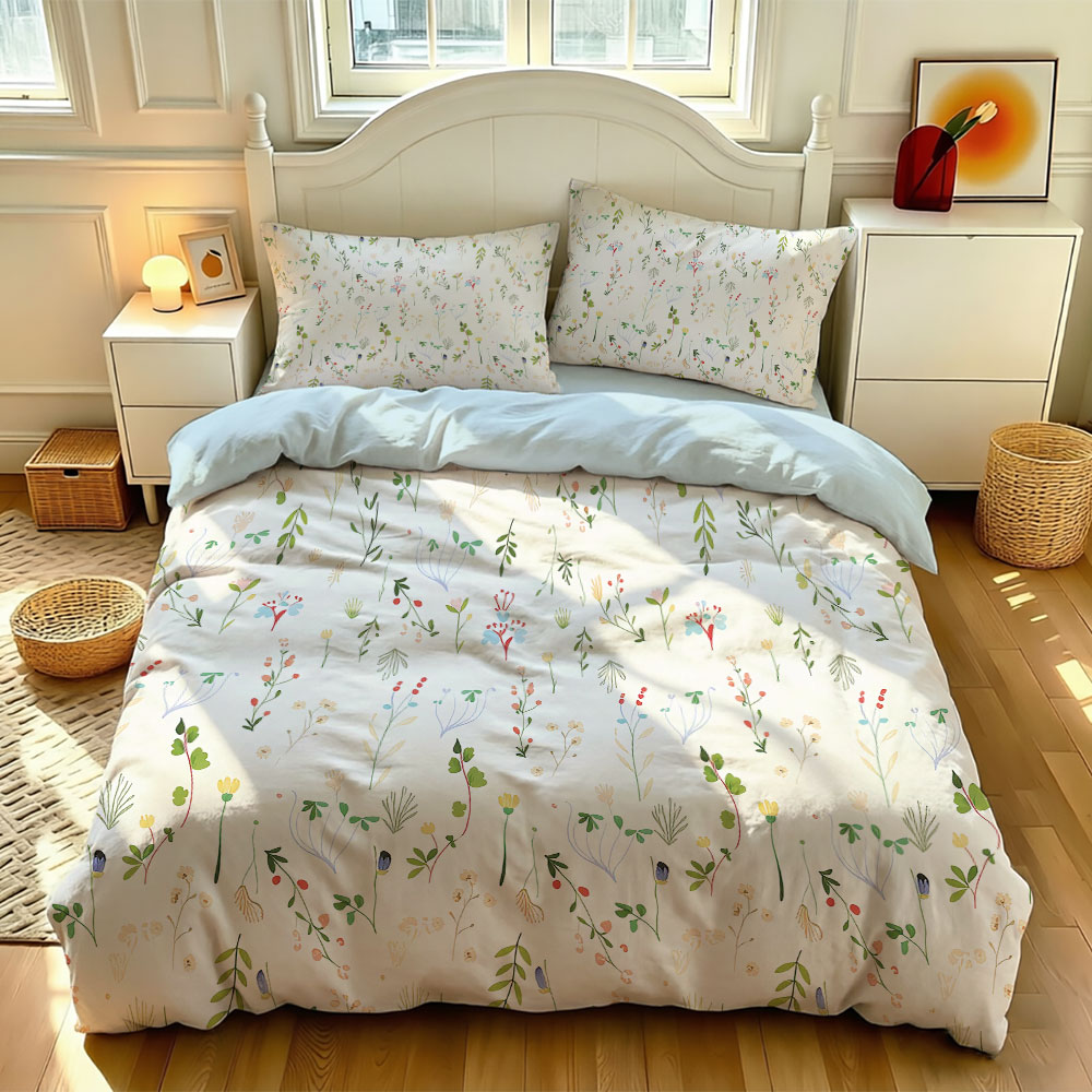 طقم غطاء لحاف بتصميم بسيط مع ط - مراجعة Home Textiles Bedding وسعره
