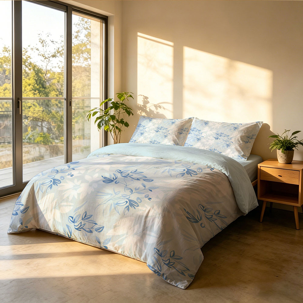 طقم غطاء لحاف بتصميم بسيط مع ط - مراجعة Home Textiles Bedding وسعره