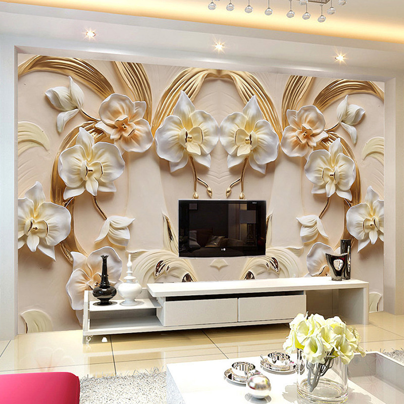 ورق حائط بنمط فراشة الأوركيد ، - مراجعة Home Textiles Photos وسعره