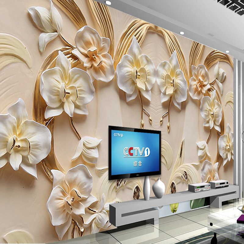ورق حائط بنمط فراشة الأوركيد ، - مراجعة Home Textiles Photos وسعره