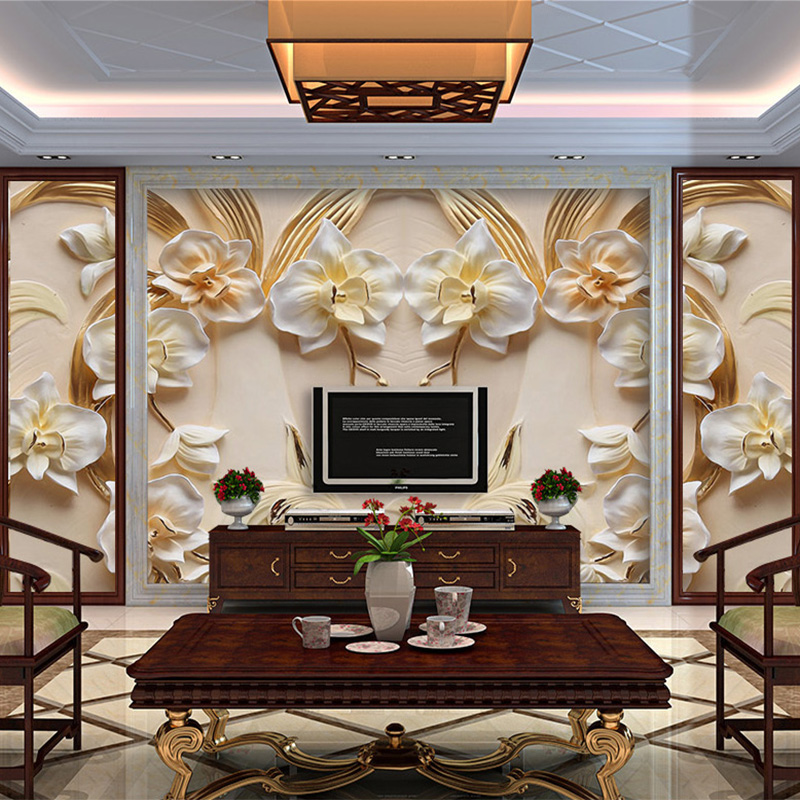 ورق حائط بنمط فراشة الأوركيد ، - مراجعة Home Textiles Photos وسعره