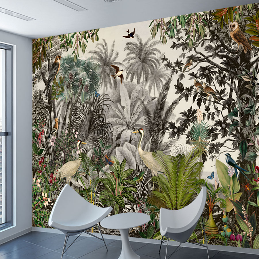 20+ ورق جدران لاصق بتصميم غابة - مراجعة Home Textiles Photos وسعره