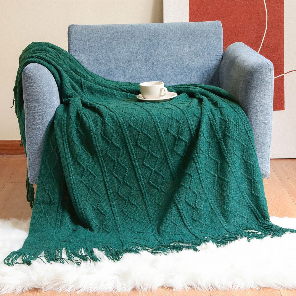 بطانية منسوجة بنمط الماس من تك - مراجعة Home Textiles City وسعره