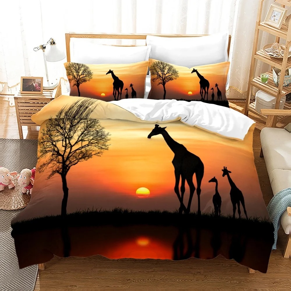 طقم أغطية سرير بتصميم حيوانات  - مراجعة Home Textiles Bedding وسعره