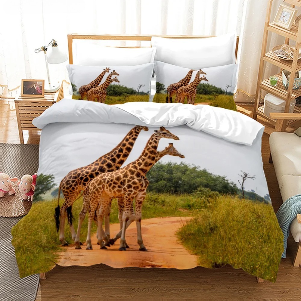 طقم أغطية سرير بتصميم حيوانات  - مراجعة Home Textiles Bedding وسعره