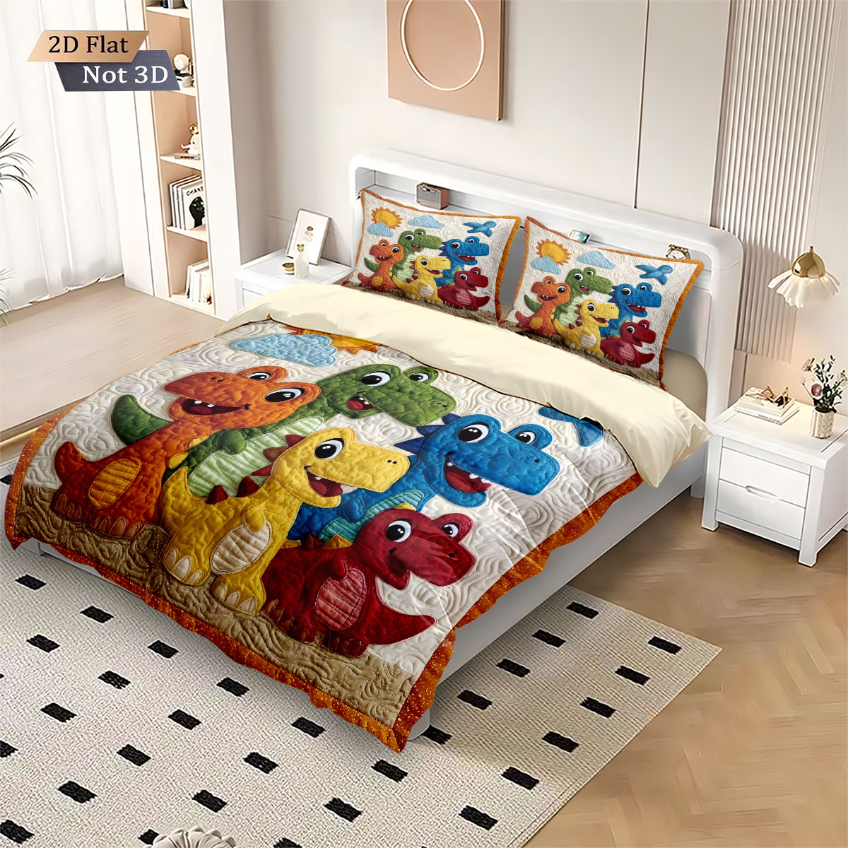 طقم لحاف مكون من 3 قطع مطبوع ع - مراجعة Home Textiles Bedding وسعره