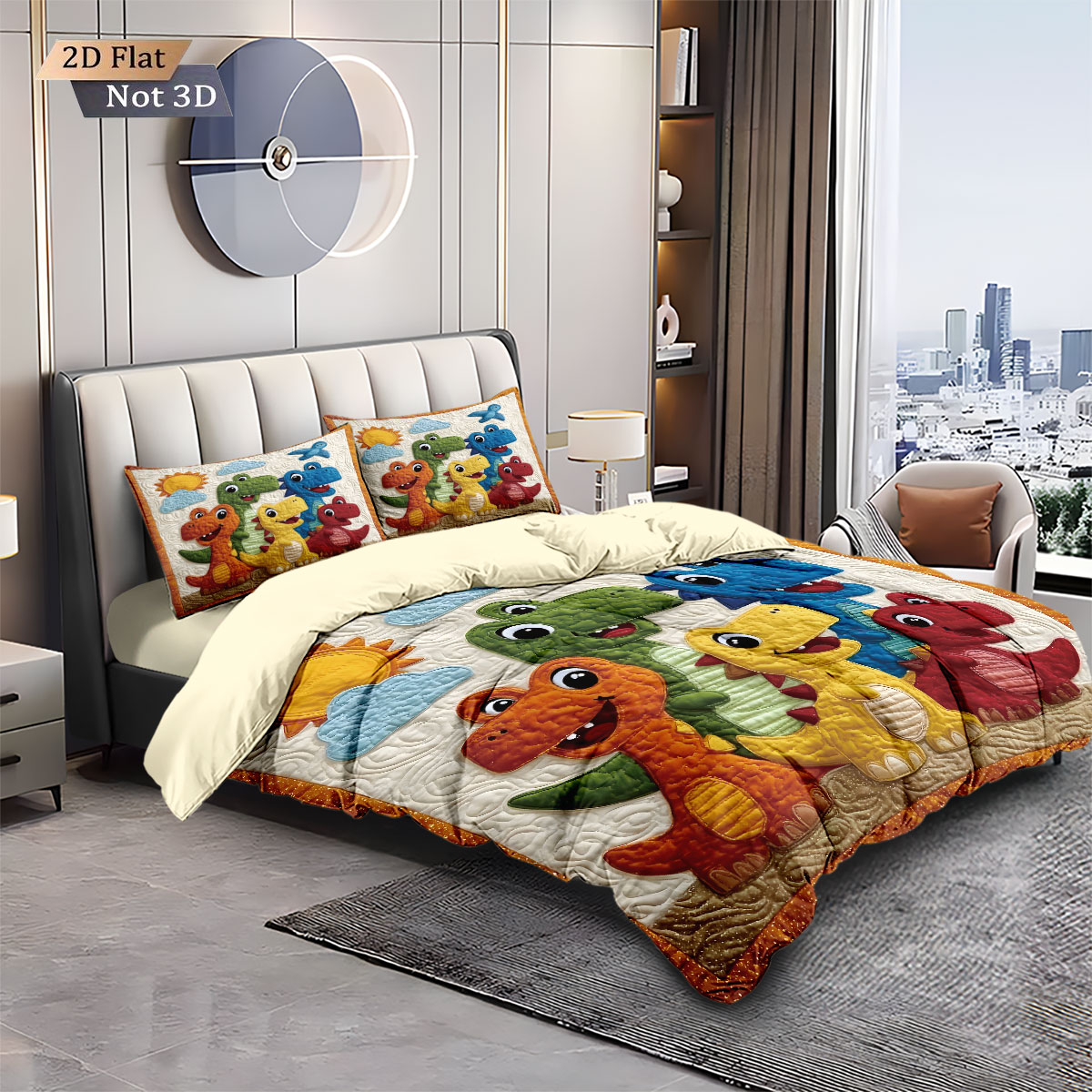 طقم لحاف مكون من 3 قطع مطبوع ع - مراجعة Home Textiles Bedding وسعره