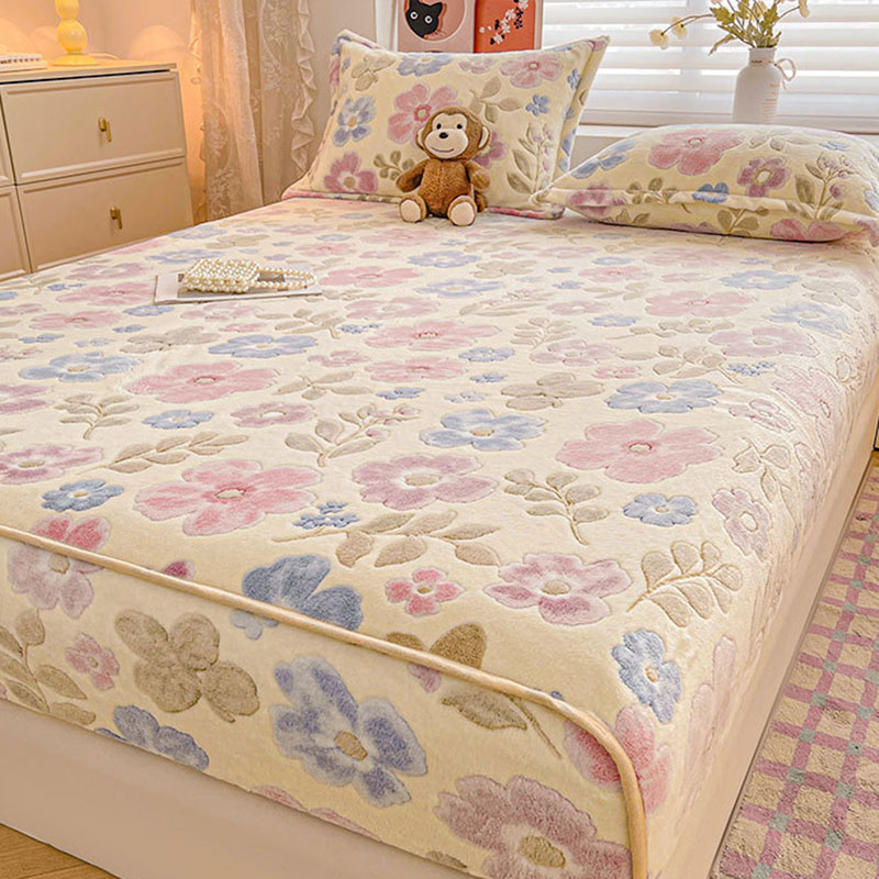 طقم ملاءات سرير مخملية للخريف  - مراجعة Home Textiles Bedding وسعره