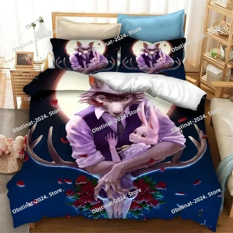 أنيمي BEASTARS طقم سرير طباعة  - مراجعة Home Textiles Bedding وسعره