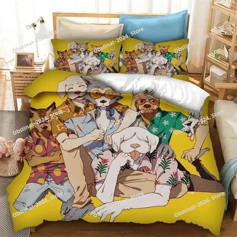 أنيمي BEASTARS طقم سرير طباعة  - مراجعة Home Textiles Bedding وسعره