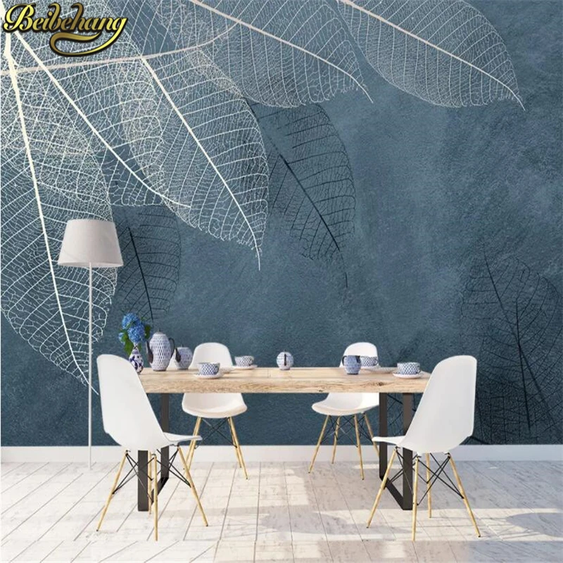 ورق جدران مخصص بتصميم أوراق شج - مراجعة Home Textiles Photos وسعره