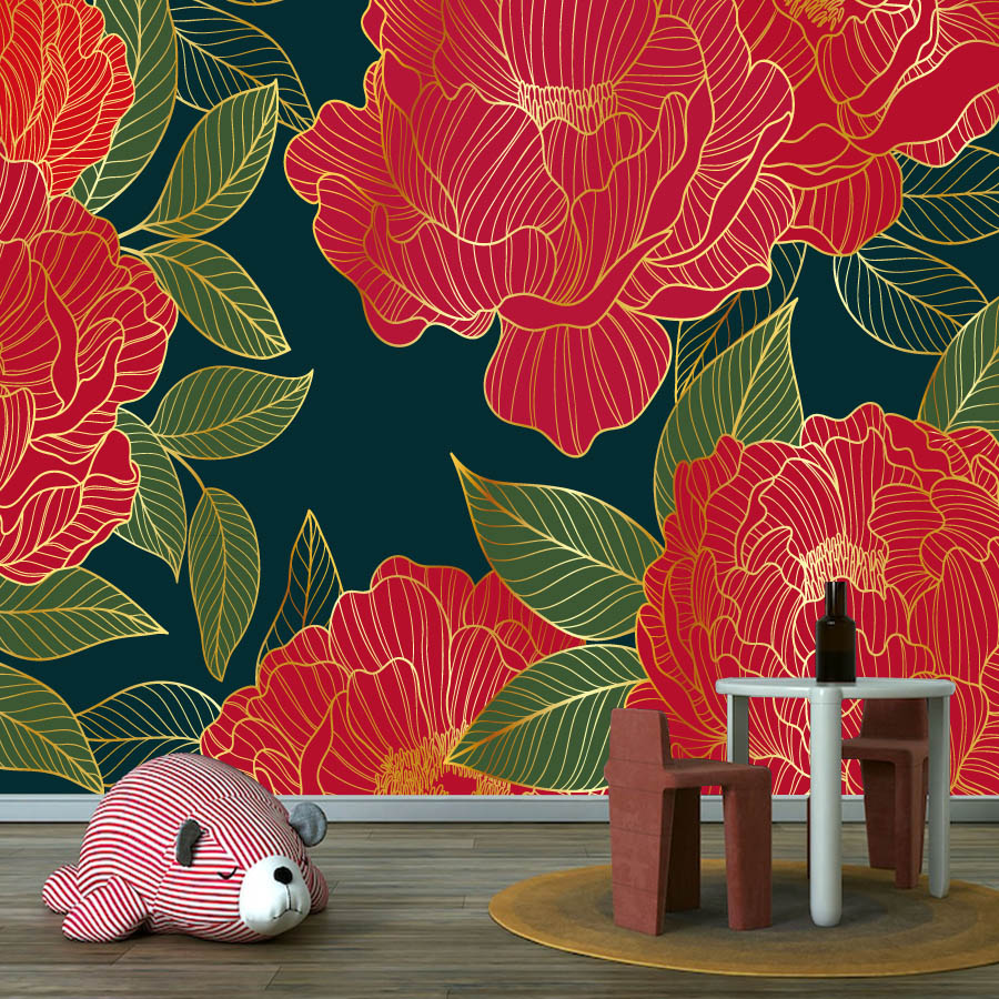 20+ ورق جدران بتصميم زهور الفا - مراجعة Home Textiles Photos وسعره