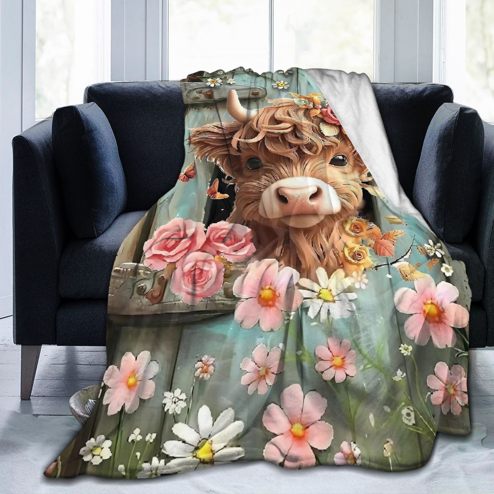 بطانيات هايلاند كاو بوهو بنقوش - مراجعة Highland Home Textiles وسعره
