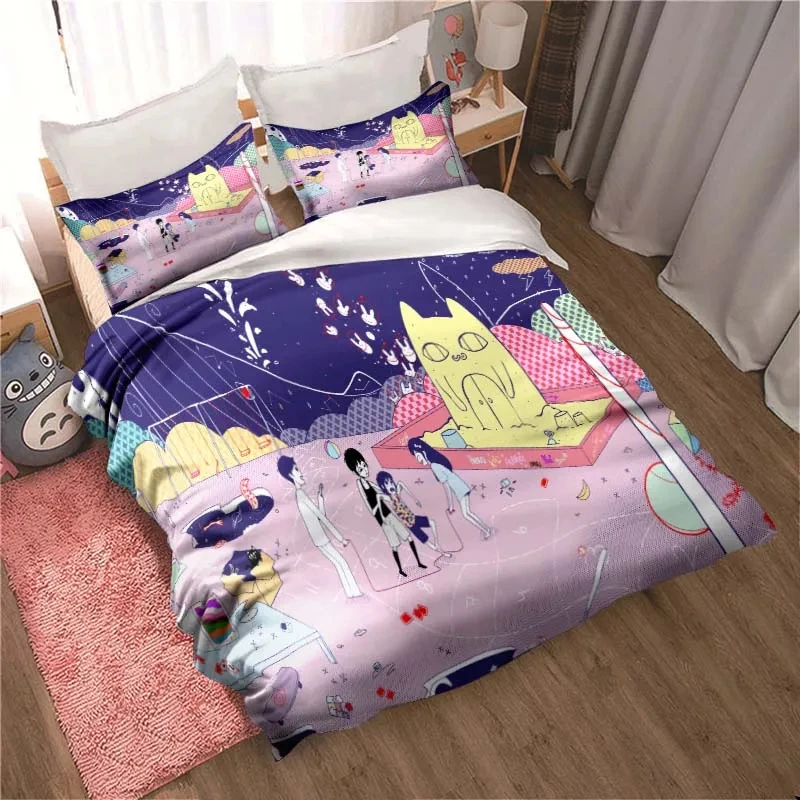 موضة ثلاثية الأبعاد مطبوعة أني - مراجعة Home Textiles Bedding وسعره